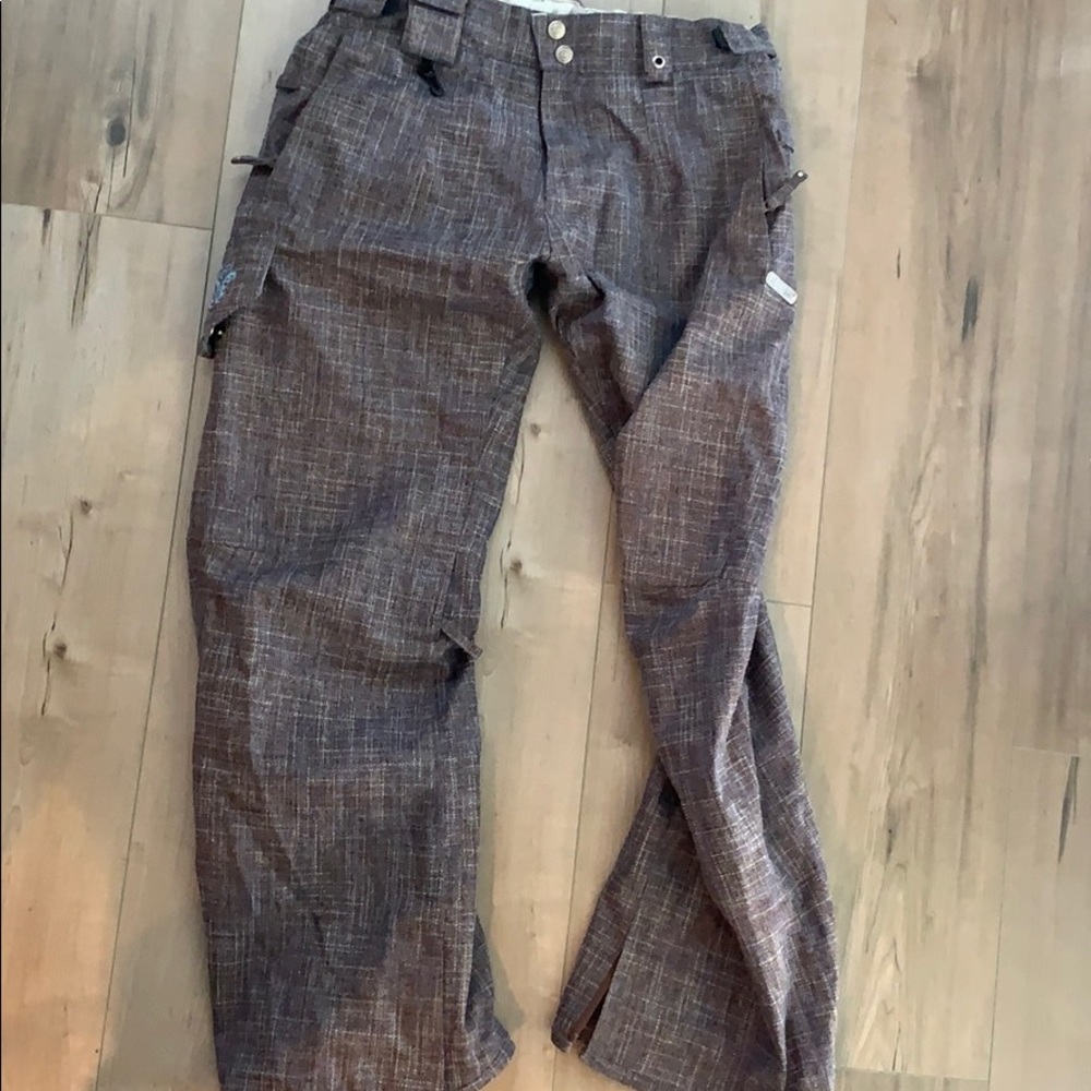 686 smarty snowboard ski pants- tweed